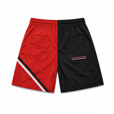 Red & Black Sport Vmt Nylon Shorts