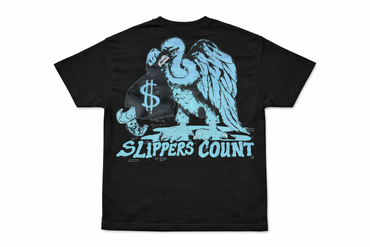 Slippers Count Tee – Black/Blue Edition