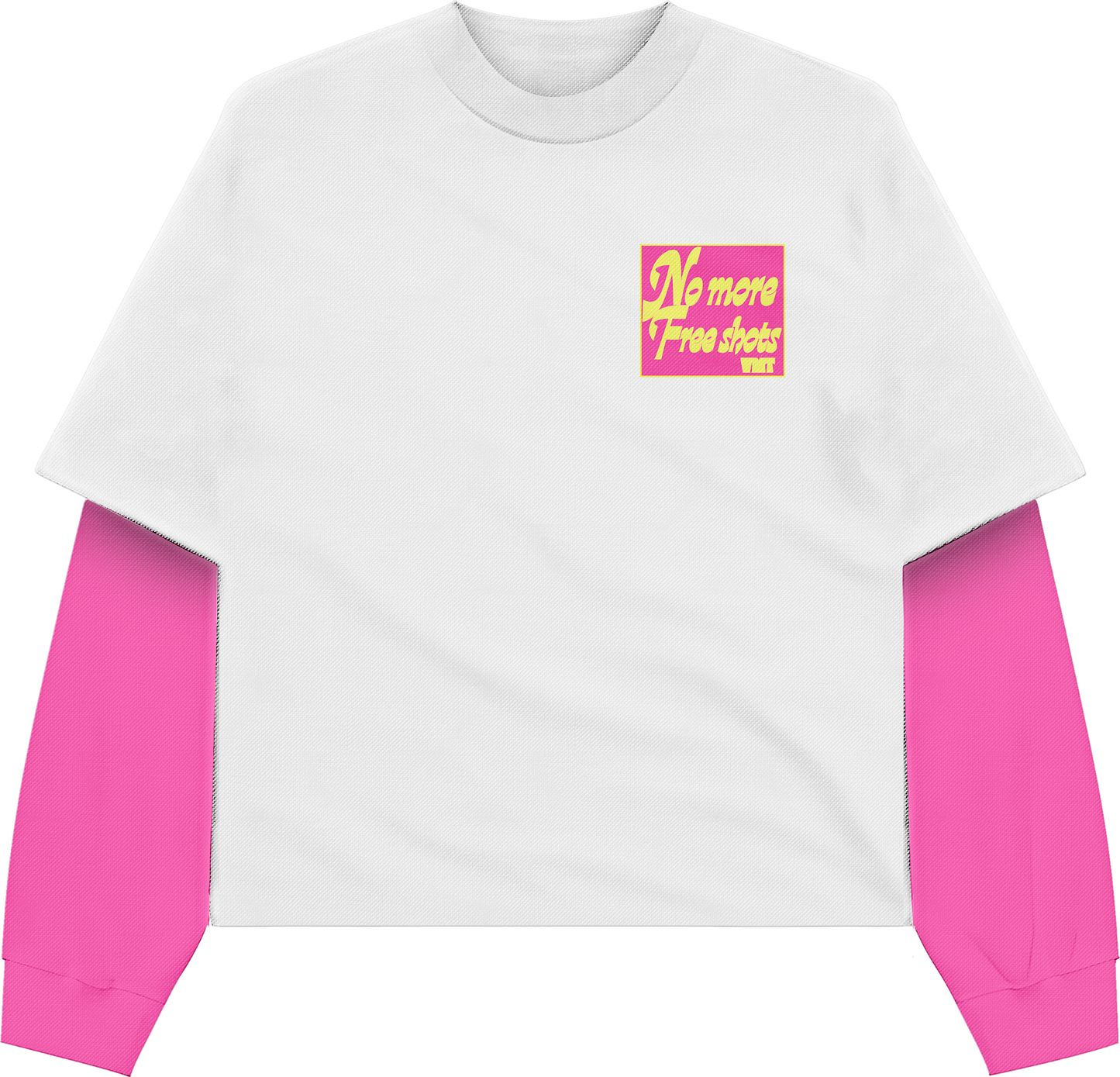 PINK LEMONADE EDITION Long Selves Crop Style Tee #NMFS